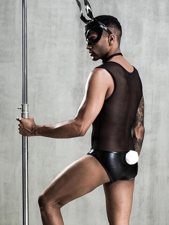 Black Black Sexy Rabbit Man Cosplay Suit alternate view 6