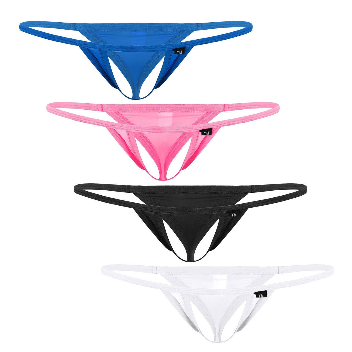Alternate perspective of Ice Silk Hollow Front T Back Thong