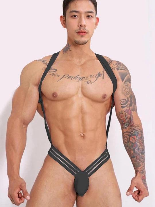 Crossover Strap Thong Bodysuit
