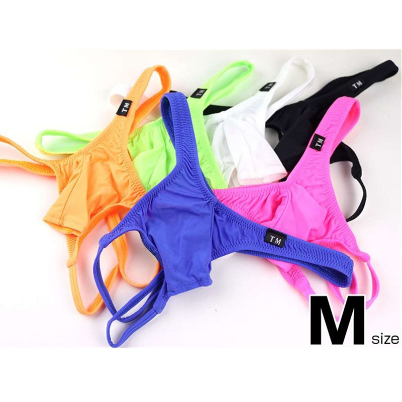 Open Pouch Double Strap Ice Silk Thong