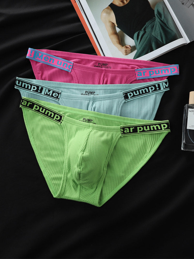 Ribbed Cotton Deep Contour Pouch Briefs