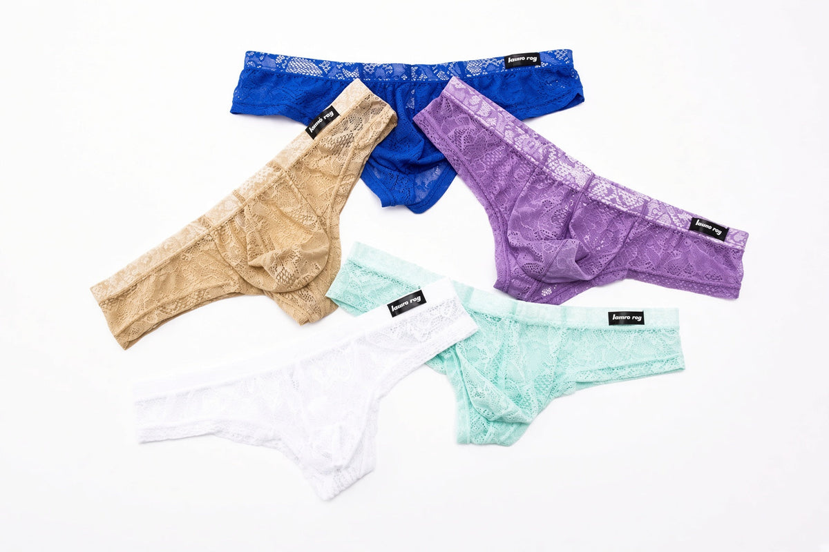 Sheer Lace Square Cut Trunks