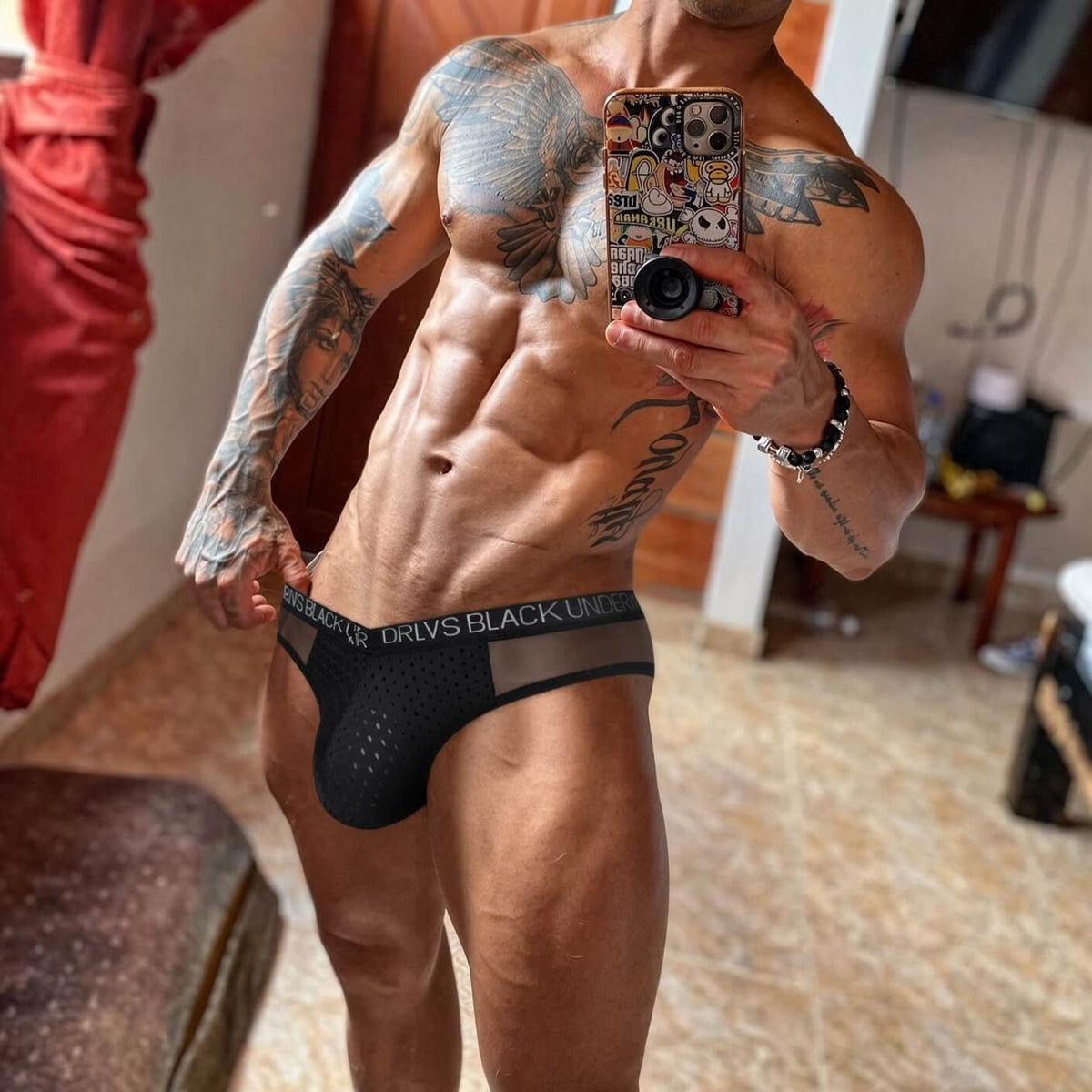 Alternate product view of Sport Mesh Pouch Sheer Back Briefs