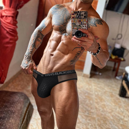 Alternate product view of Sport Mesh Pouch Sheer Back Briefs