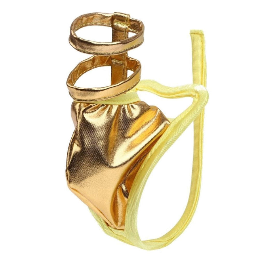 Gold Metallic Scrotal Ring C String Set product view