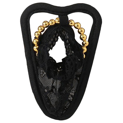 Gold Beaded Ring Lace C String alternate view 3
