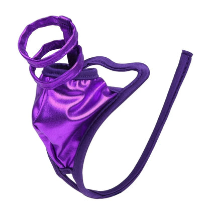 Metallic Scrotal Ring C String Set