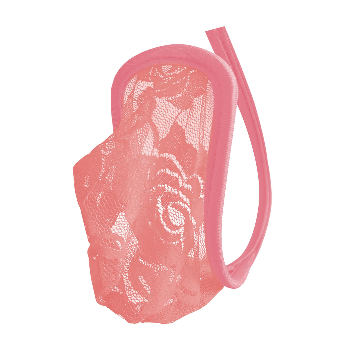 Pink Sheer Lace Strapless C String alternate view 15