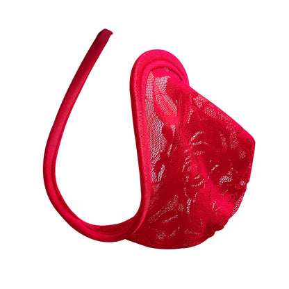 Red Sheer Lace Strapless C String alternate view 10