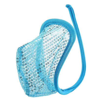 Blue Sequin Embroidered Mesh C String alternate view 9