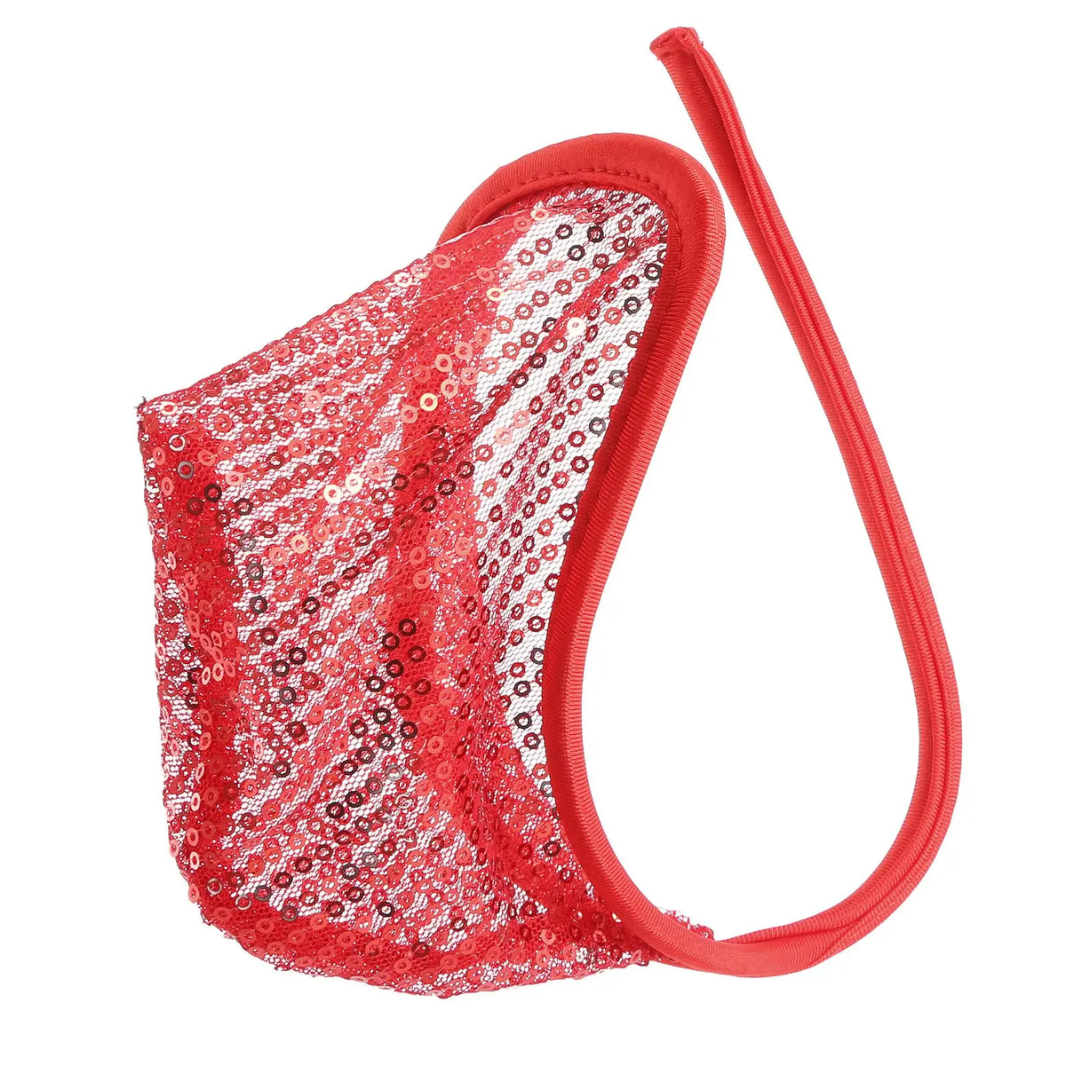 Red Sequin Embroidered Mesh C String alternate view 6