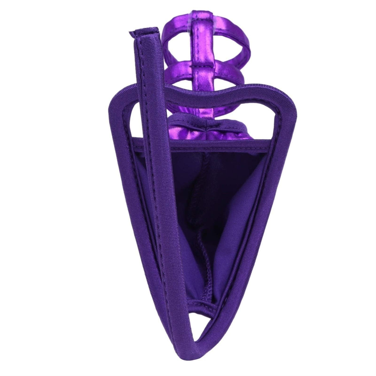 Purple Metallic Scrotal Ring C String Set alternate view 6