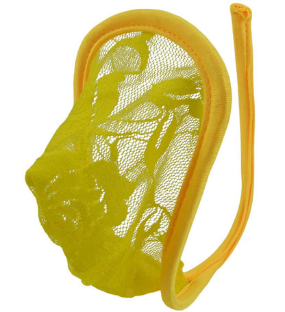 Yellow Sheer Lace Strapless C String alternate view 20