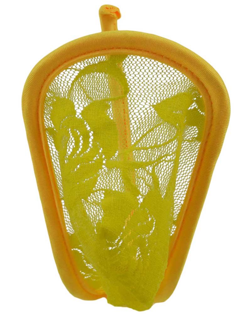 Yellow Sheer Lace Strapless C String alternate view 21