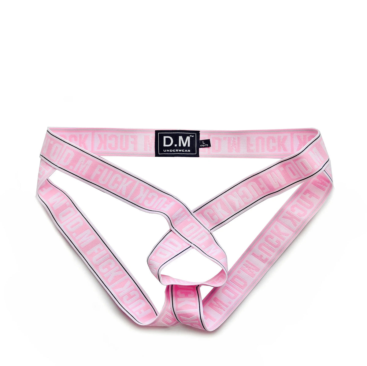 Pink Open Ring Crotchless Strappy Jockstrap product view
