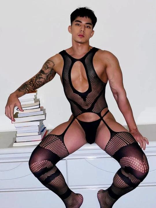 Black Black Sexy Spandex Bodysuit alternate view 3
