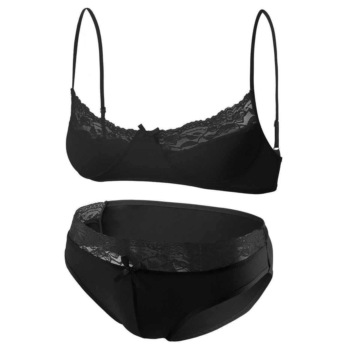 Femboy Stretch Bra Panty Lingerie Set product detail view 25
