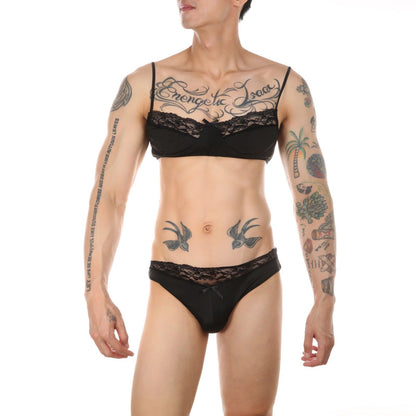 Femboy Stretch Bra Panty Lingerie Set product detail view 11
