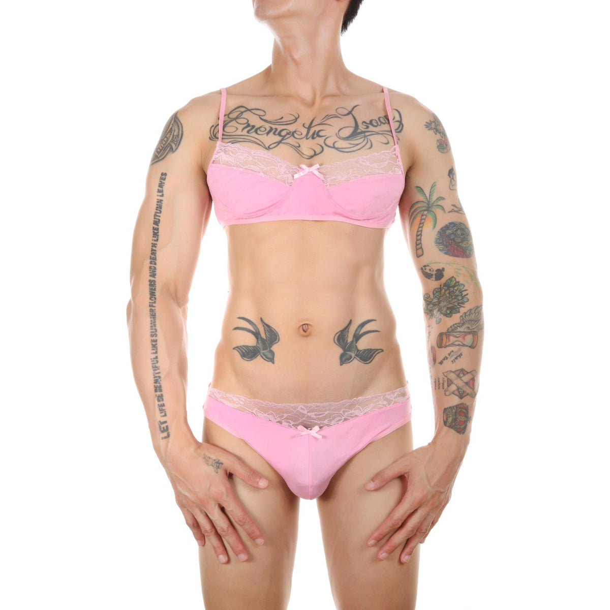 Femboy Stretch Bra Panty Lingerie Set product detail view 7