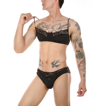 Femboy Stretch Bra Panty Lingerie Set product detail view 12