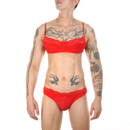 Femboy Stretch Bra Panty Lingerie Set product detail view 15