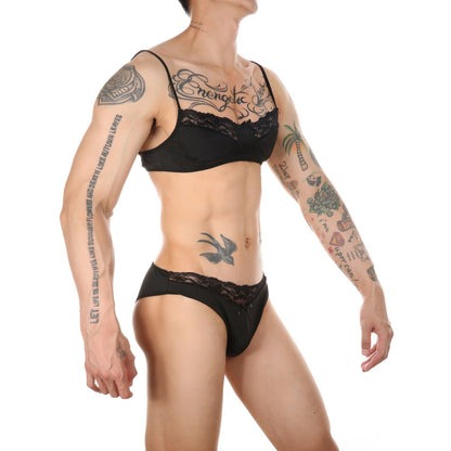 Femboy Stretch Bra Panty Lingerie Set product detail view 13