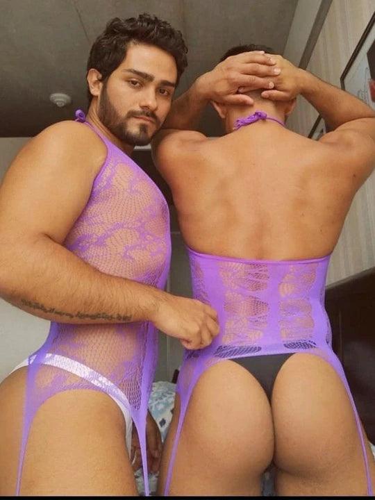 Front And Rear Cutout Sock Bodysuit alternate view 10