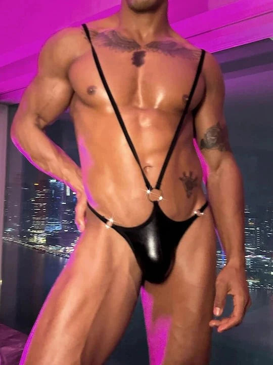 Elastic Suspender U Convex Bodysuit product detail view