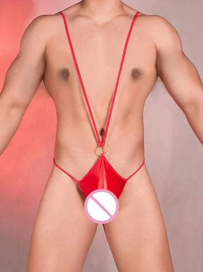 Alternate angle of Elastic Suspender U Convex Bodysuit