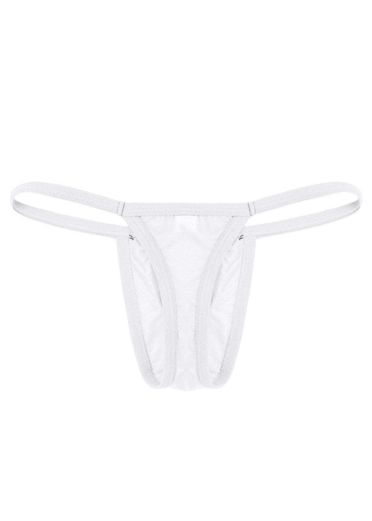 Alternate angle showing Ice Silk Hollow Front T Back Thong