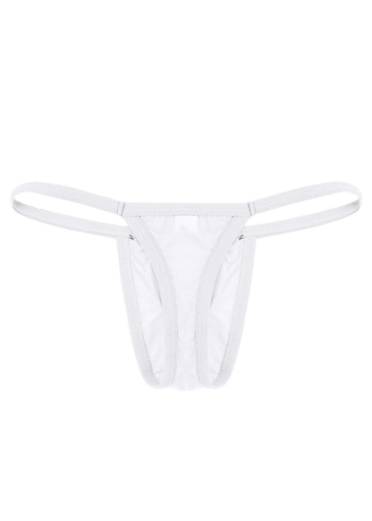 Alternate angle showing Ice Silk Hollow Front T Back Thong