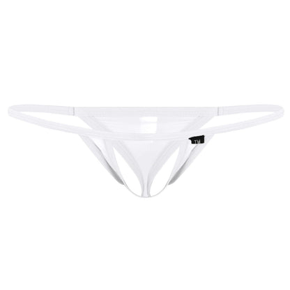 Product detail view of Ice Silk Hollow Front T Back Thong