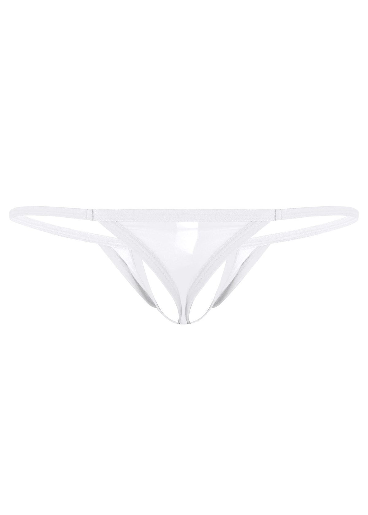 Another studio view of Ice Silk Hollow Front T Back Thong