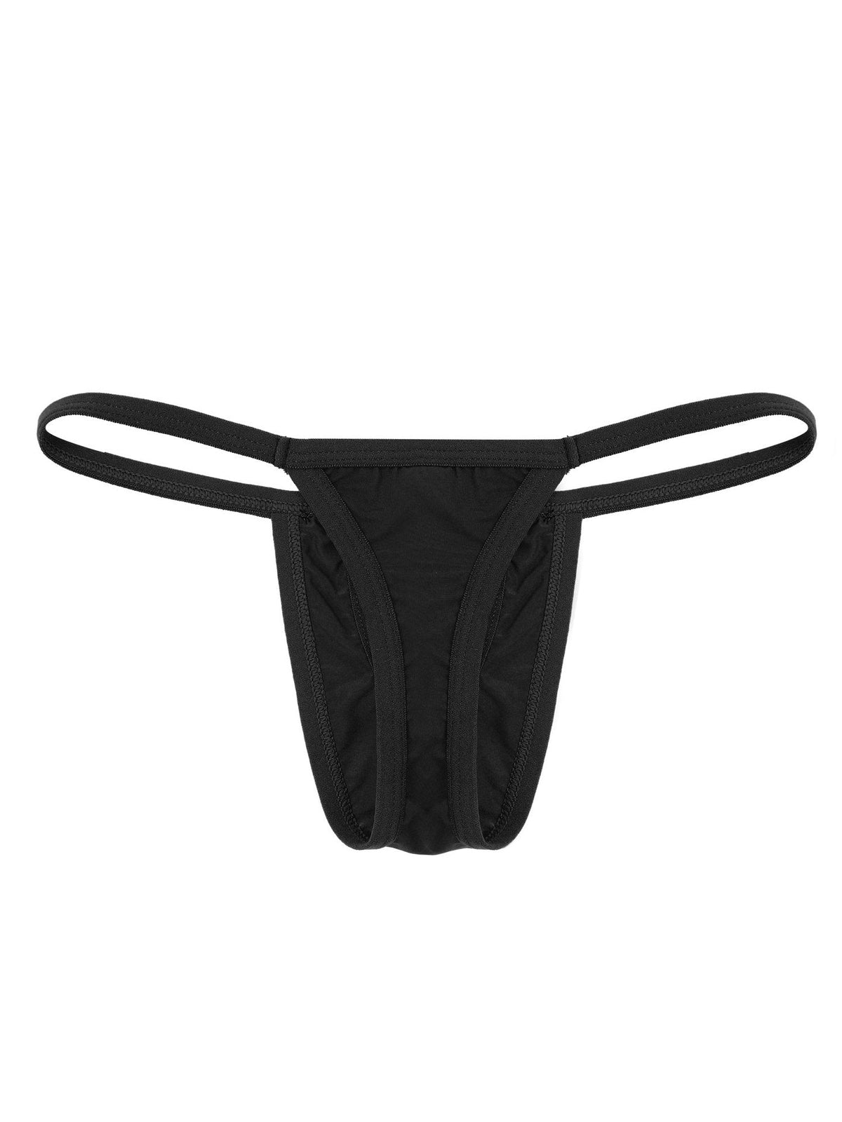 Ice Silk Hollow Front T Back Thong profile view