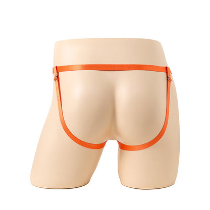 Orange Pearl Ring Open Butt Jockstrap G String back view