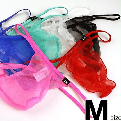 Product showcase view of See Through Large Pouch Mesh Thong