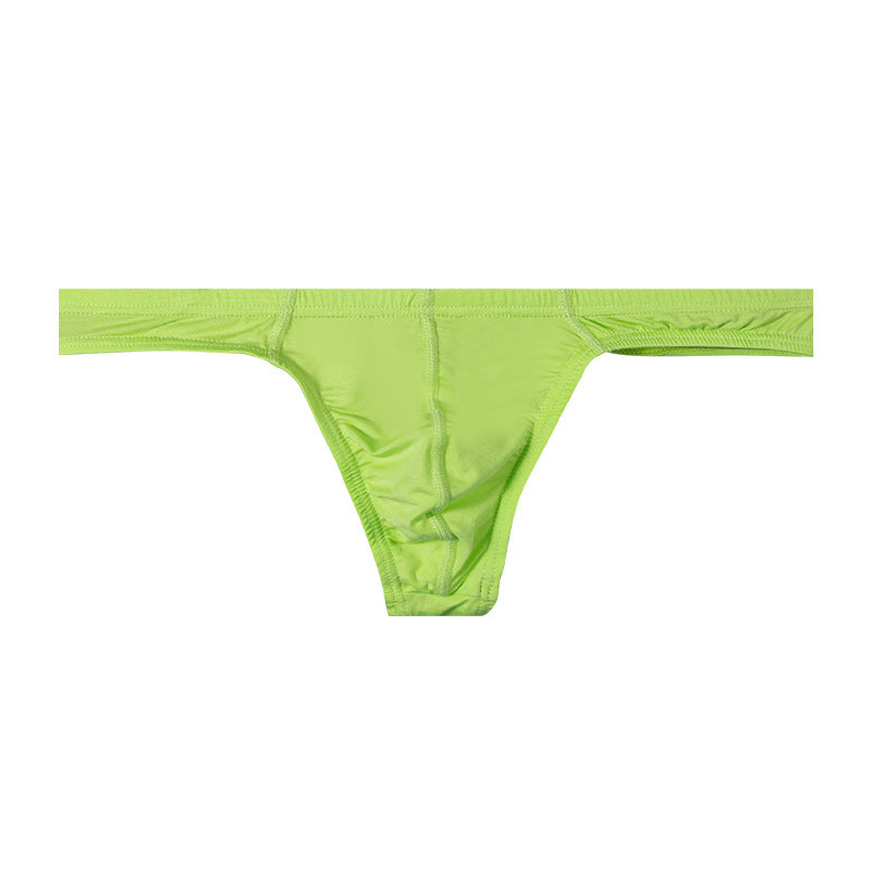 Lime Soft Modal High Cut T Back Thong flat lay