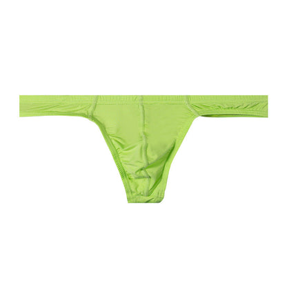 Lime Soft Modal High Cut T Back Thong flat lay