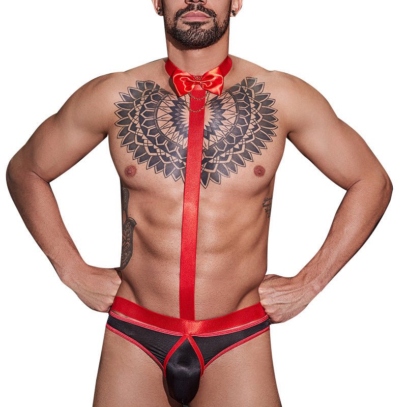 Halter Bow Tie Strap Bodysuit additional product view