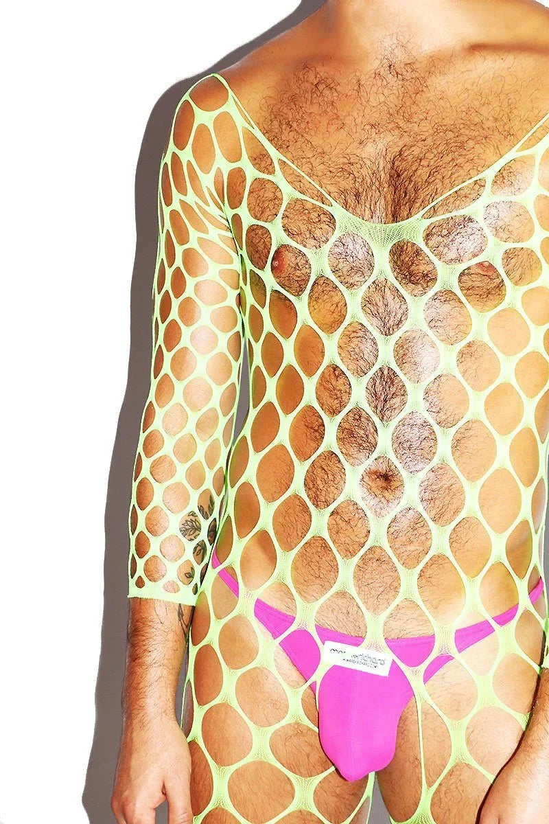 Large Mesh Hollow Long Sleeve Bodysuit alternate view 10