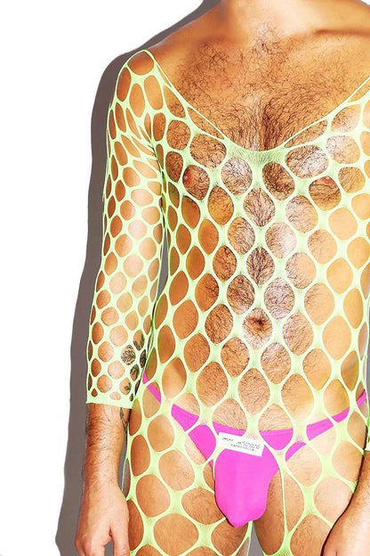 Large Mesh Hollow Long Sleeve Bodysuit alternate view 10