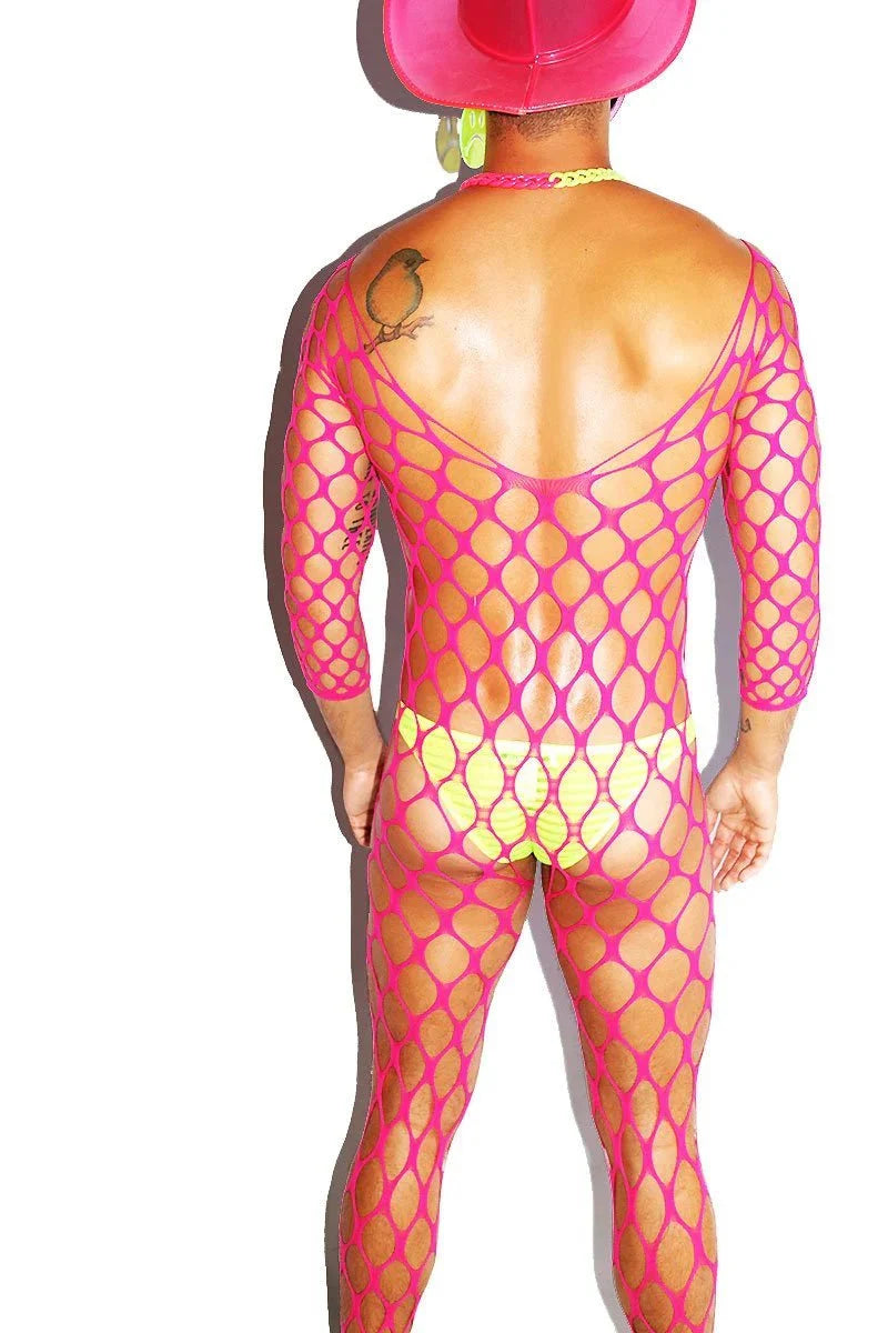 Large Mesh Hollow Long Sleeve Bodysuit alternate view 16