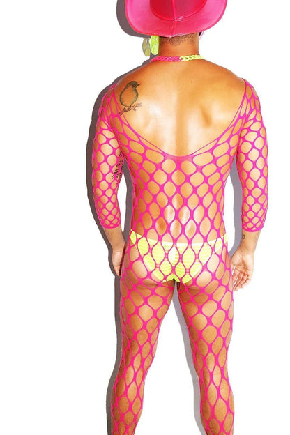 Large Mesh Hollow Long Sleeve Bodysuit alternate view 16