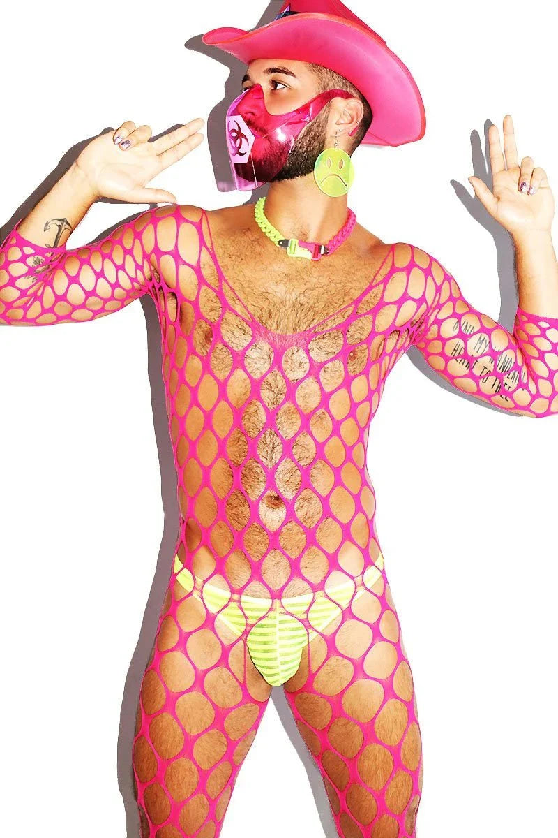 Large Mesh Hollow Long Sleeve Bodysuit alternate view 14