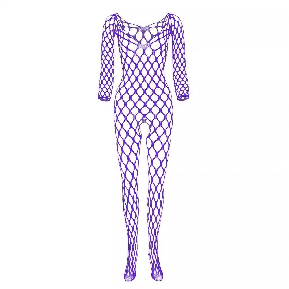 Large Mesh Hollow Long Sleeve Bodysuit alternate view 19