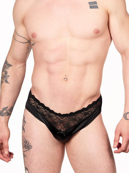 Black Satin Lace Contour Bra additional product view