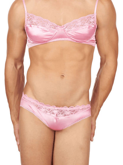 Satin Lace Adjustable Bra Lingerie product detail view 8