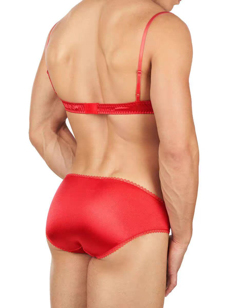 Satin Lace Adjustable Bra Lingerie product detail view 11