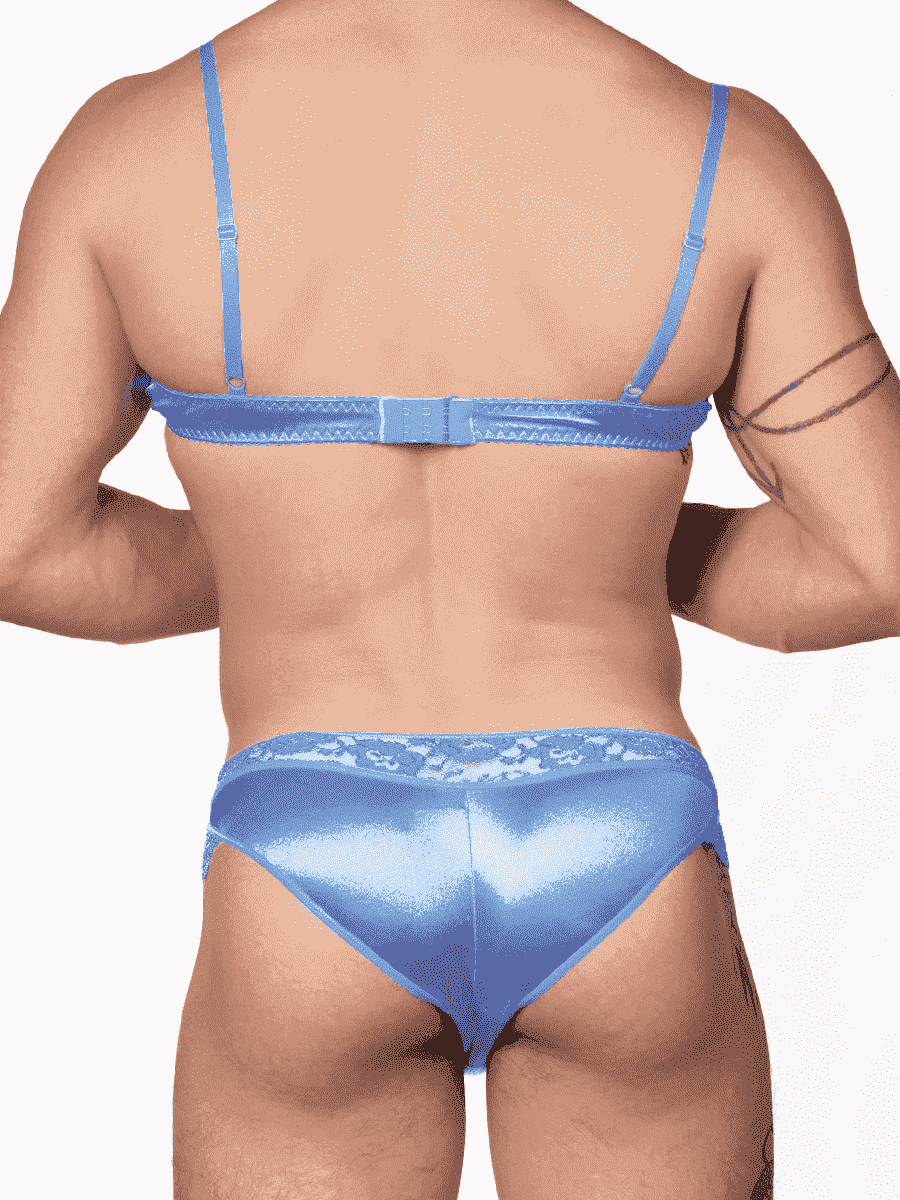 Satin Lace Adjustable Bra Lingerie product detail view 14