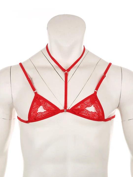 Adjustable Open Cup Lace Bra product detail view 6
